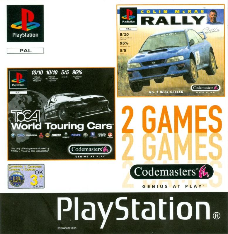 TOCA Touring Cars 2 box art for Playstation